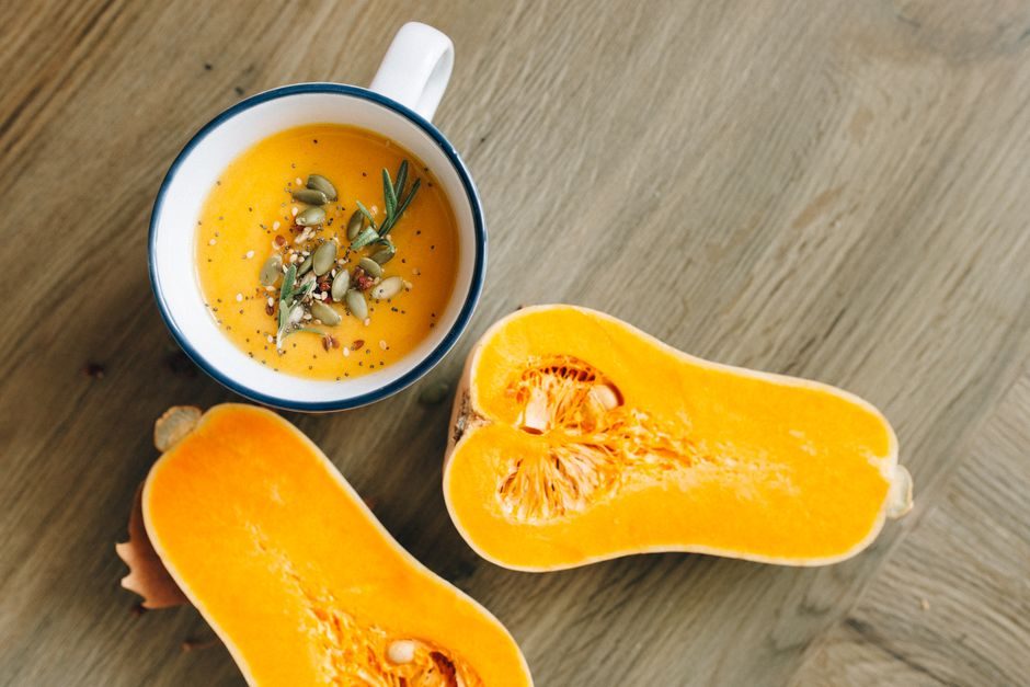 One-Pot Butternut Squash and Apple Soup with Crispy Sage