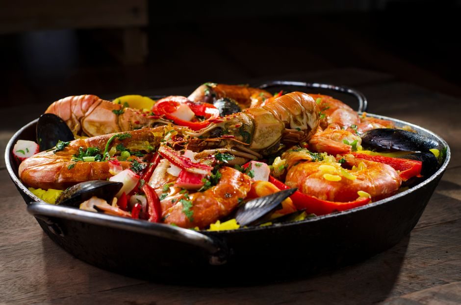 Skillet Shrimp, Mussel and Chorizo Paella