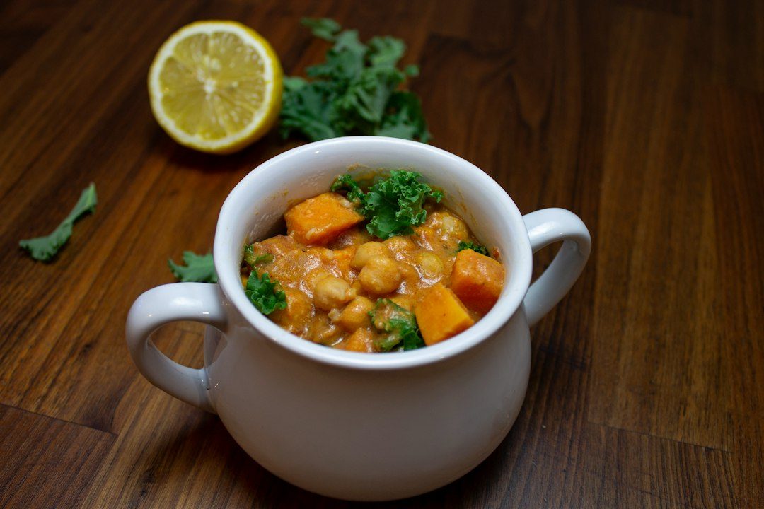 One-Pot Chickpea, Sweet Potato and Kale Stew